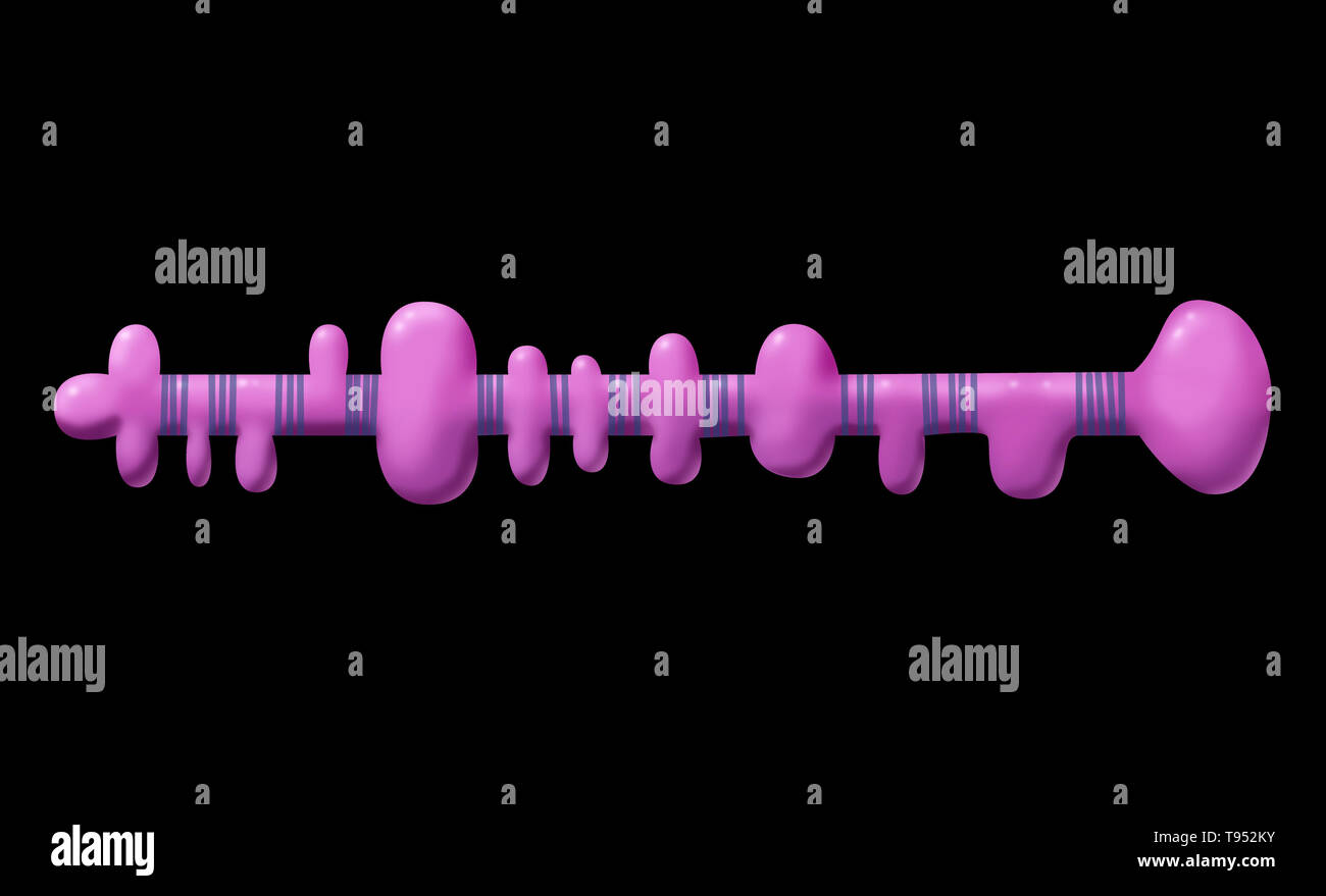 Illustrazione di un viriod. I viroidi sono il più piccolo dei patogeni infettivi noti. Essi sono unicamente composta da un filamento corto di circolare, RNA a filamento singolo senza rivestimento di proteina. Tutti noti i viroidi sono abitanti delle piante superiori, in cui la maggior parte delle cause di malattie, alcune delle quali sono di lieve catastrofici importanza economica. Foto Stock
