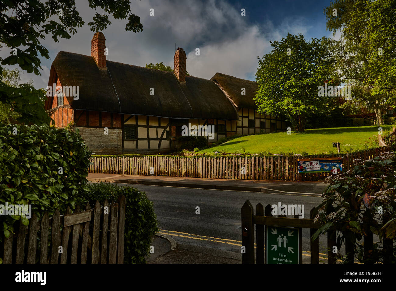 Anne Hathaway's historic cottage inglese, Shottery vicino a Stratford on Avon, Warwickshire, Inghilterra, Regno Unito, Europa Foto Stock