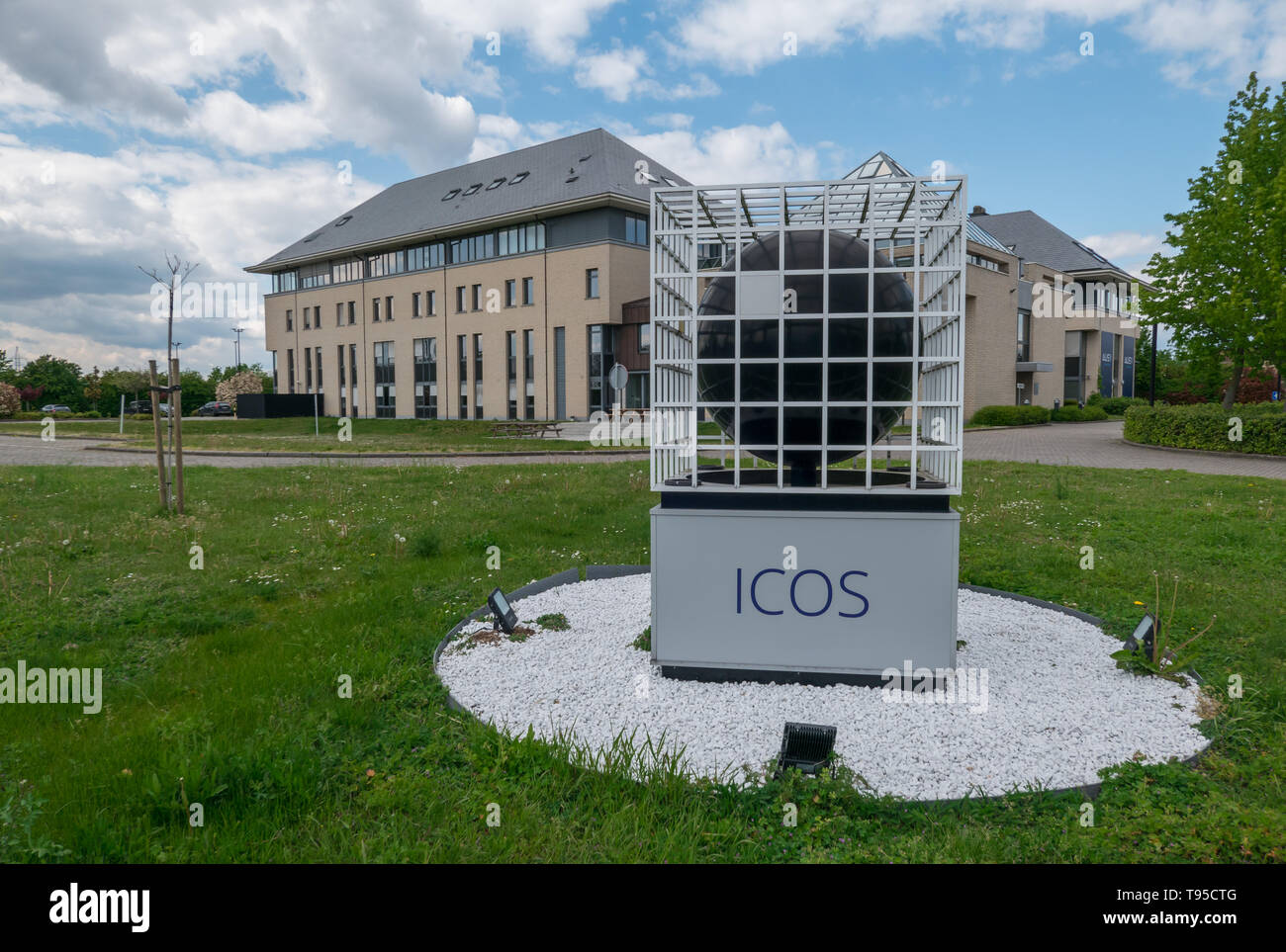 ICOS UCK edificio e illustrazione nel Haasrode research park, Belgio Foto Stock