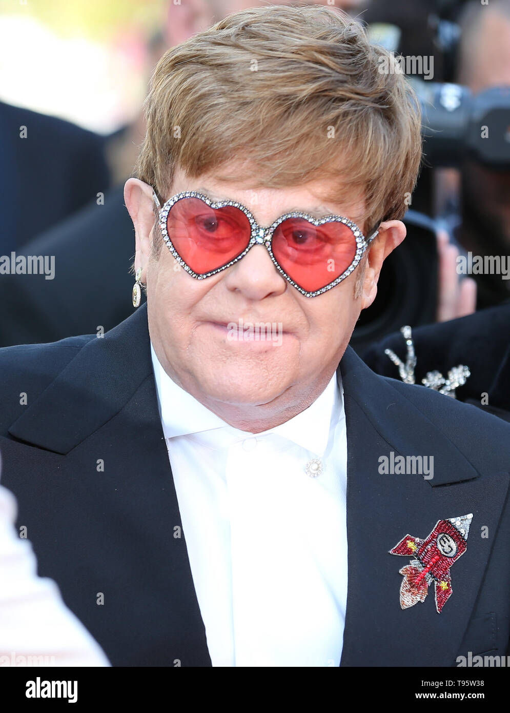 CANNES, Francia - 16 Maggio: Sir Elton John assiste lo screening di "Rocket Man' durante la 72a Cannes Film Festival (credito: Mickael Chavet/Progetto Alba/Alamy Live News) Foto Stock