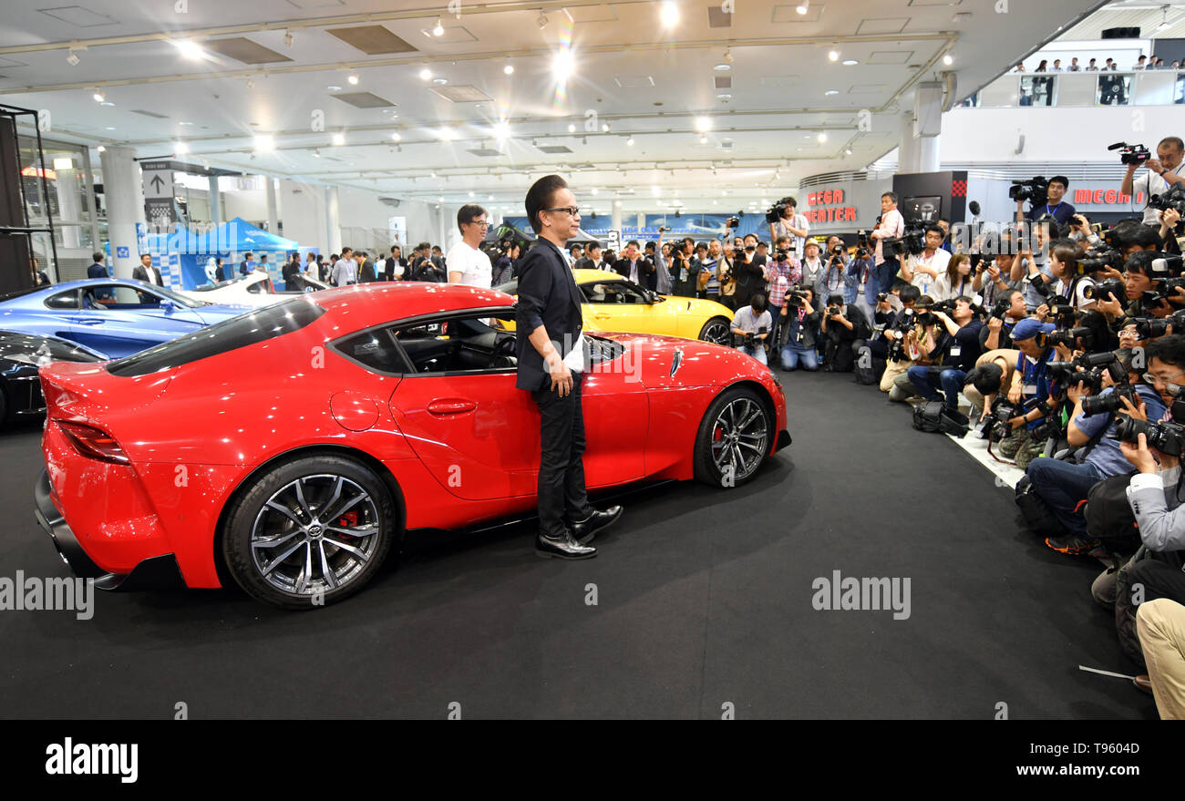 Tokyo, Giappone. Il 17 maggio 2019. La quinta generazione di Toyota Supra rende la sua ri-esordio a Tokyo il Venerdì, 17 maggio 2019, dopo 17 anni di assenza. La partnership con Bmw, il modello 2020 condivide la stessa piattaforma di base come la nuova BMW Z4. Credito: Natsuki Sakai/AFLO/Alamy Live News Foto Stock