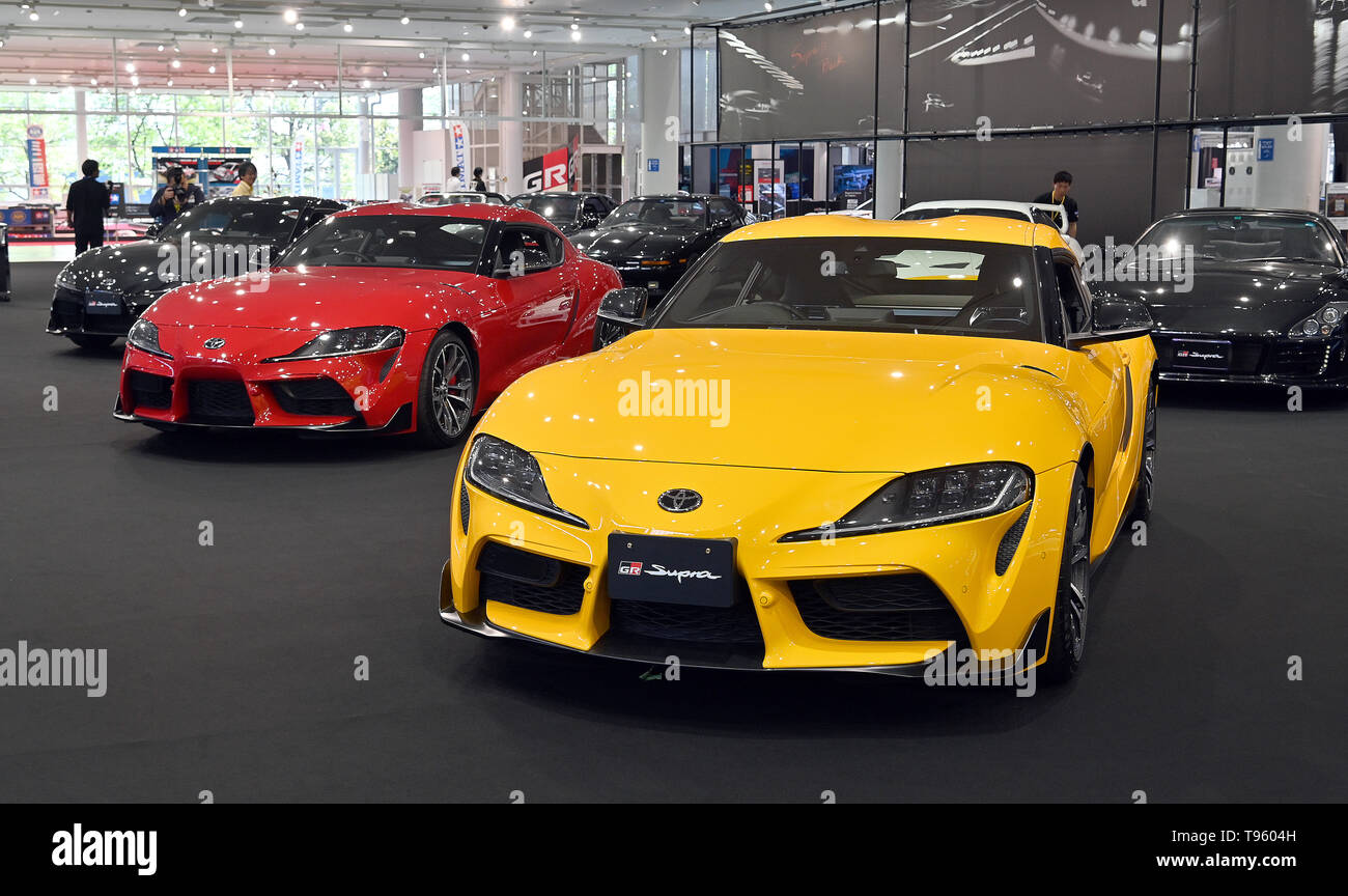 Tokyo, Giappone. Il 17 maggio 2019. La quinta generazione di Toyota Supra rende la sua ri-esordio a Tokyo il Venerdì, 17 maggio 2019, dopo 17 anni di assenza. La partnership con Bmw, il modello 2020 condivide la stessa piattaforma di base come la nuova BMW Z4. Credito: Natsuki Sakai/AFLO/Alamy Live News Foto Stock
