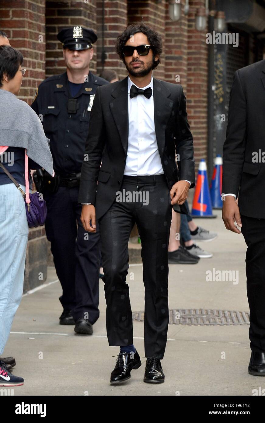 Kunal Nayyar al talk show aspetto per il cast di Big Bang Theory presso il Late Show, Ed Sullivan Theater, New York, NY Maggio 16, 2019. Foto di: Kristin Callahan/Everett Collection Foto Stock