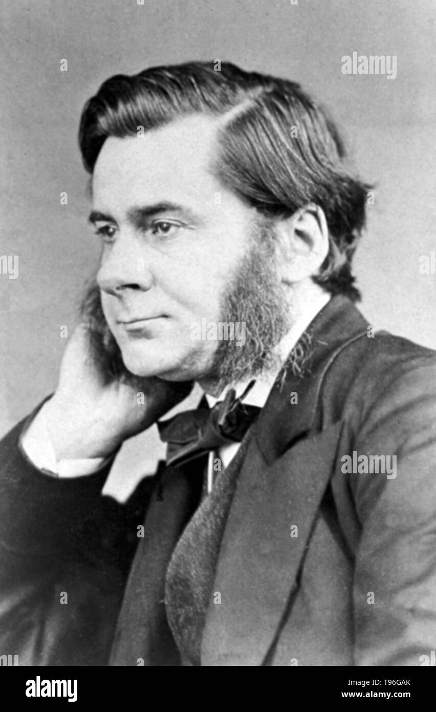 Thomas Henry Huxley (4 maggio 1825 - 29 giugno 1895) era un biologo inglese, noto come 'Darwin's Bulldog' per la sua difesa di Charles Darwin la teoria dell'evoluzione. Huxley famoso 1860 Dibattito con Samuel Wilberforce era un momento chiave nella più ampia accettazione di evoluzione e nella sua propria carriera. Huxley era lento ad accettare alcuni di Darwin, idee, come gradualism, ed era indeciso circa la selezione naturale, ma nonostante questo egli è stata generosa nel suo sostegno pubblico di Darwin. Foto Stock