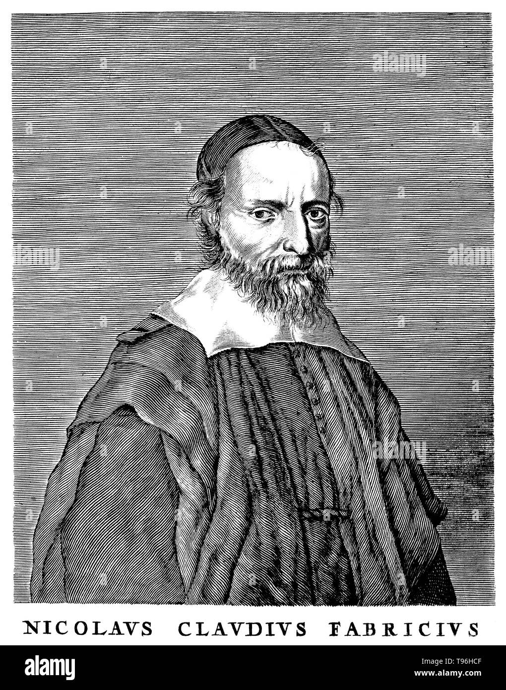 Nicolas-Claude Fabri de Peiresc (Dicembre 1, 1580 - 24 giugno 1637) è stato un astronomo francese e antiquario, che hanno mantenuto una vasta corrispondenza con gli scienziati, ed è stato il successo di un organizzatore di indagine scientifica. La prima scoperta della nebulosa diffusa natura della nebulosa di Orione è generalmente accreditato a lui quando ha fatto un record di osservando il 26 novembre 1610. Egli divenne un patrono della scienza e della tecnica, ha studiato i fossili, e sostenuto l'astronomo Pierre Gassendi dal 1634 al 1637. Foto Stock