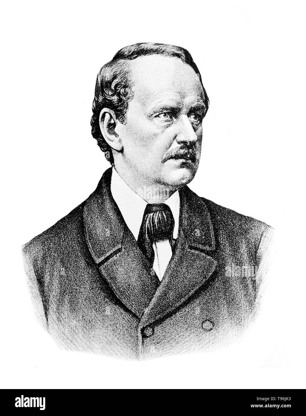 Matthias Jakob Schleiden (5 aprile 1804 - 23 giugno 1881) era un botanico tedesco e co-fondatore della teoria cellulare, insieme con Theodor Schwann e Rudolf Virchow. Mentre un professore di Botanica dell'Università di Jena, ha scritto contributi alla nostra conoscenza di Phytogenesis (1838), il quale ha affermato che tutte le parti dell'organismo vegetale è composta di cellule. Foto Stock