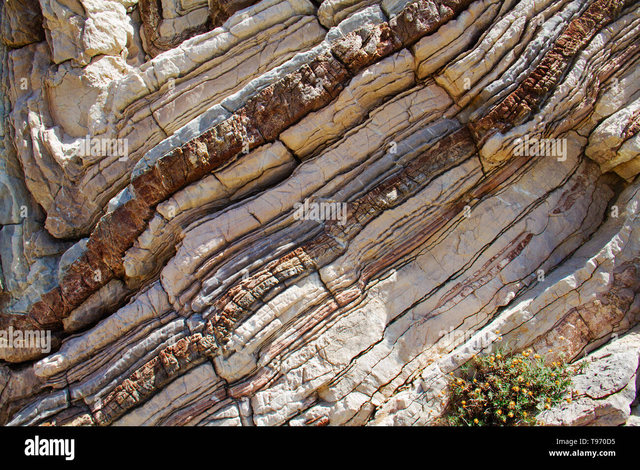 Calcaree ripiegate su Creta, Grecia Foto Stock
