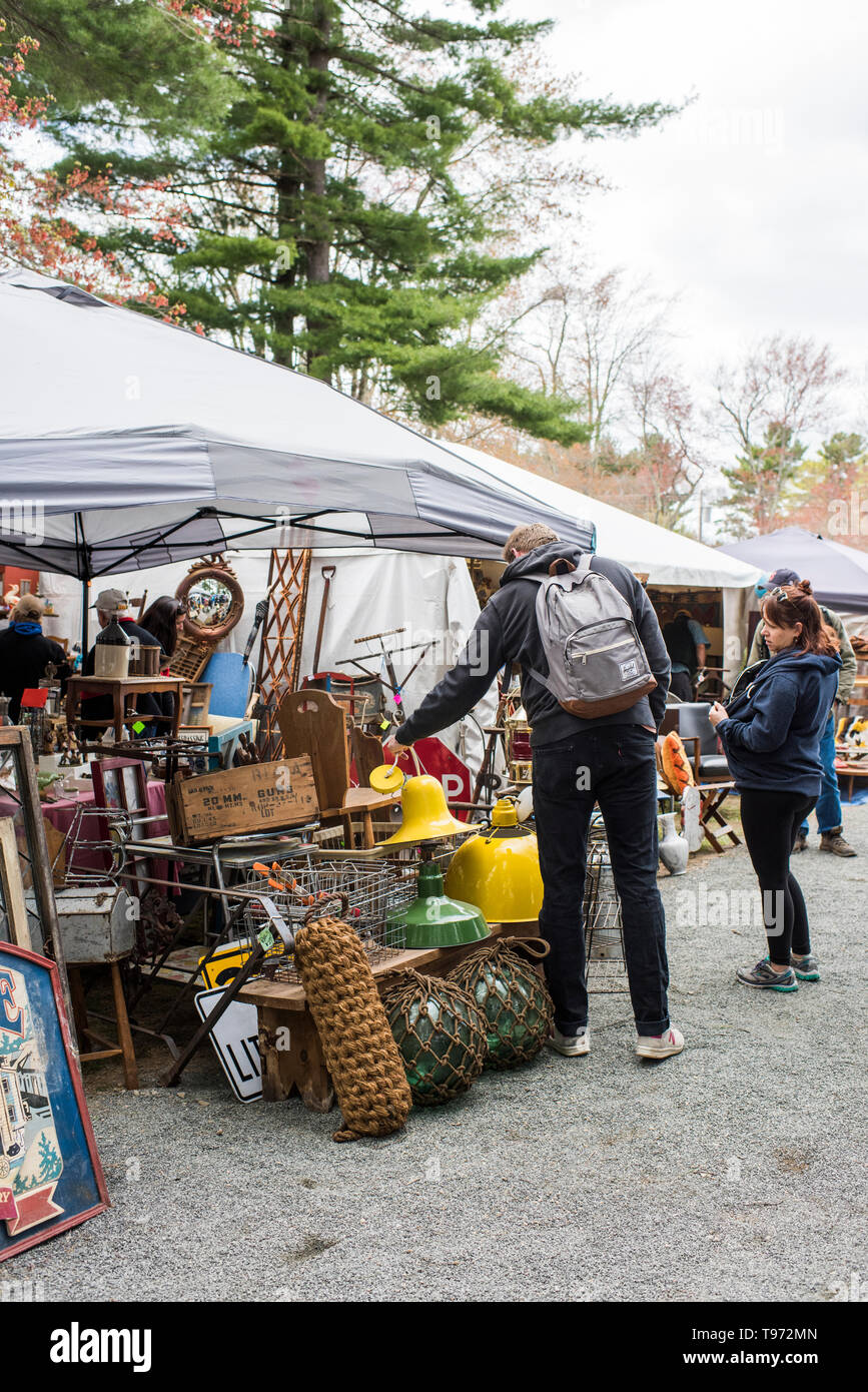 New York City, USA - May15, 2019: Brimfield Antique Market, Brimfield Massachusetts, USA. Foto Stock