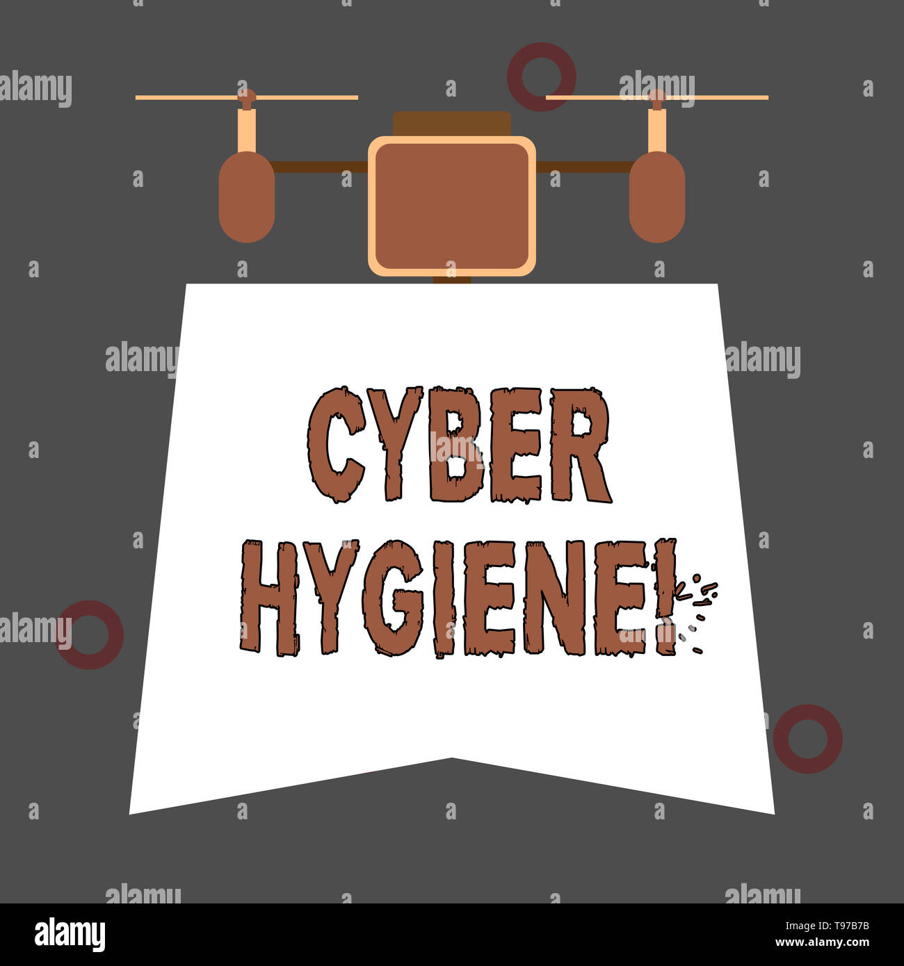 Testo della scrittura Cyber igiene. Foto concettuale passi che gli utenti di computer di adottare per migliorare la loro sicurezza informatica Foto Stock