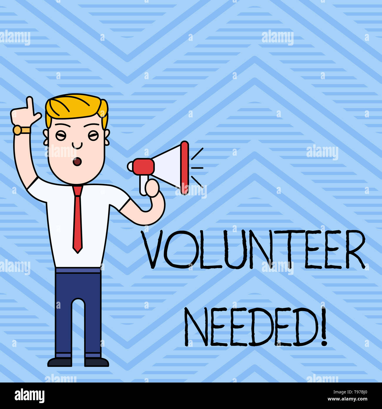 La grafia la scrittura di testo necessari volontari. Foto concettuale chiedendo dimostrando al lavoro di organizzazione senza essere pagati Foto Stock