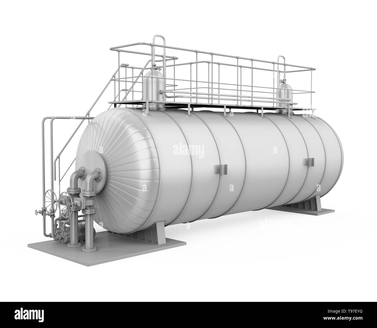 Recipiente in pressione il serbatoio isolato Foto Stock