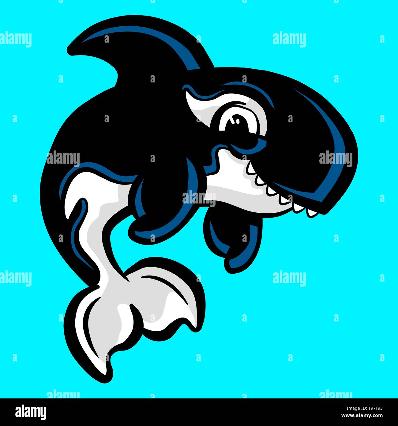 Killer Whale Orca illustrazione Illustrazione Vettoriale