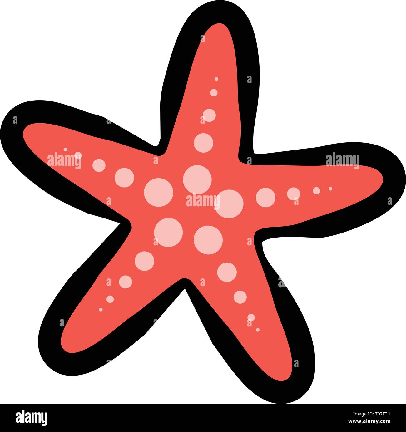 Starfish icona Vettore Illustrazione Vettoriale