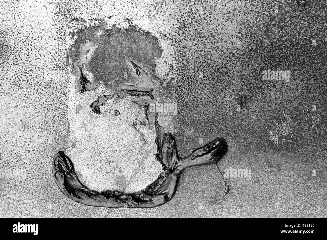 Immagine di oggetti trovati, tar e texture Foto Stock