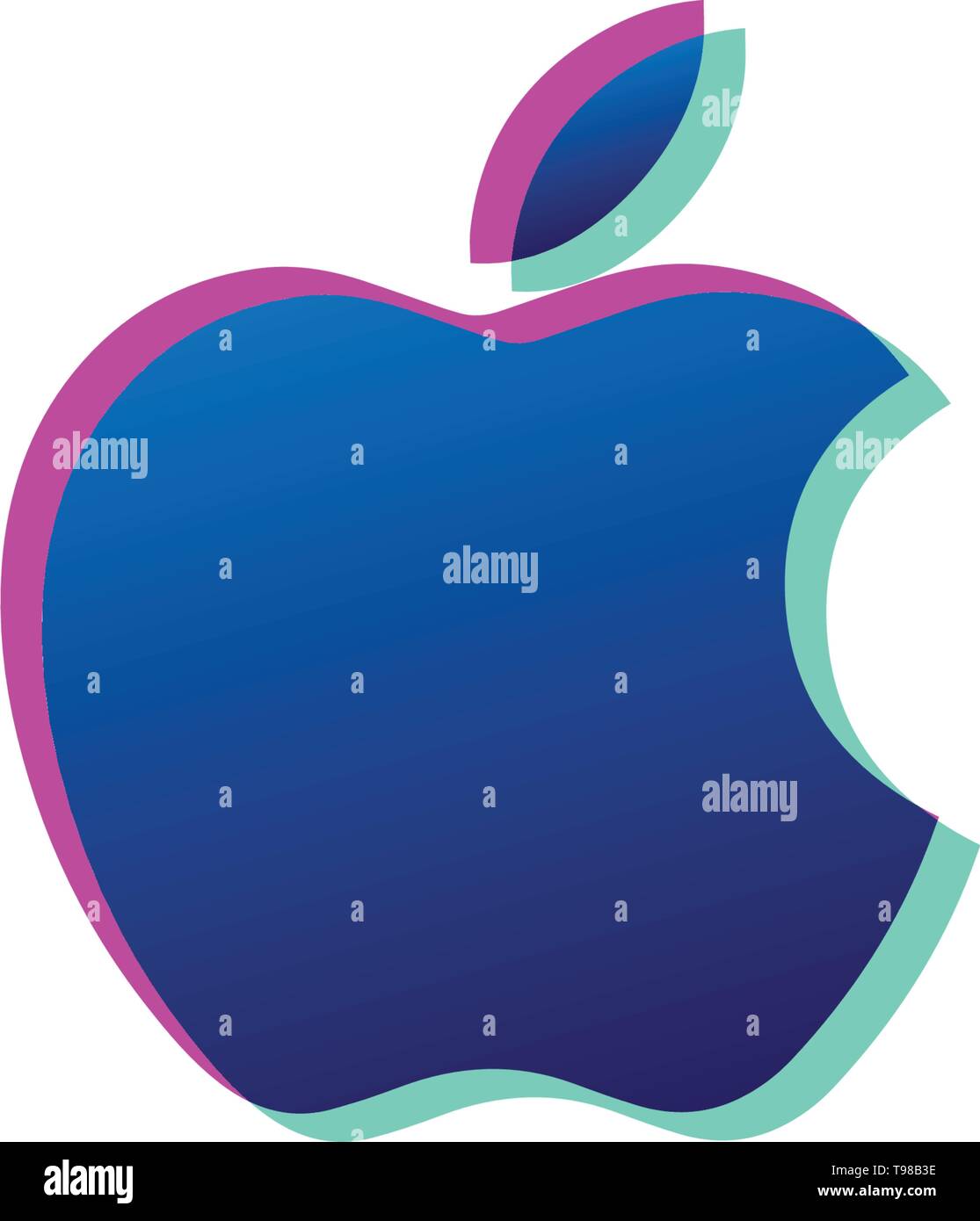 Icona apple logo o un simbolo isolato di vettore - vettore Illustrazione Vettoriale