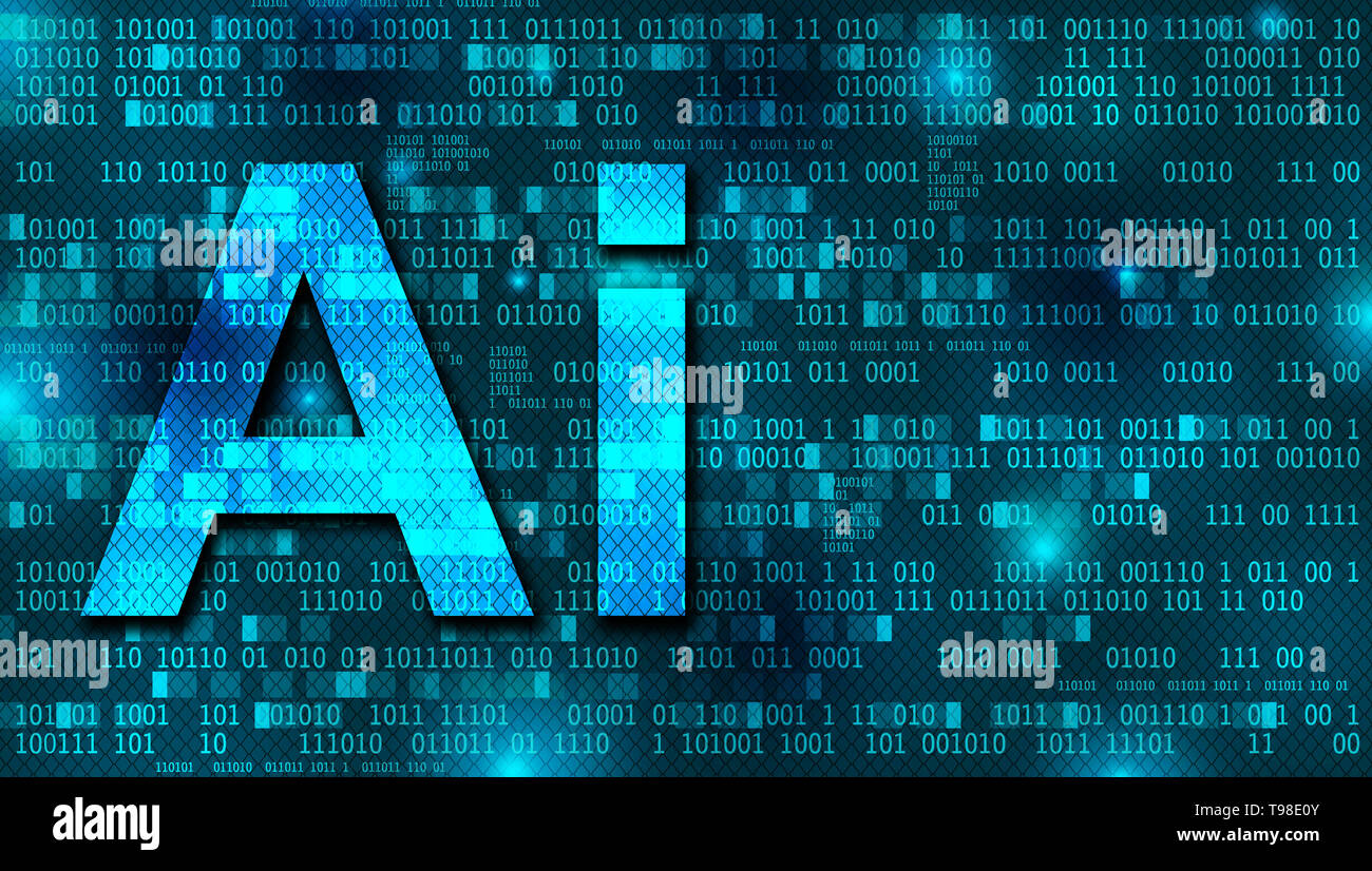 Intelligenza artificiale sfondo digitale concept Foto Stock