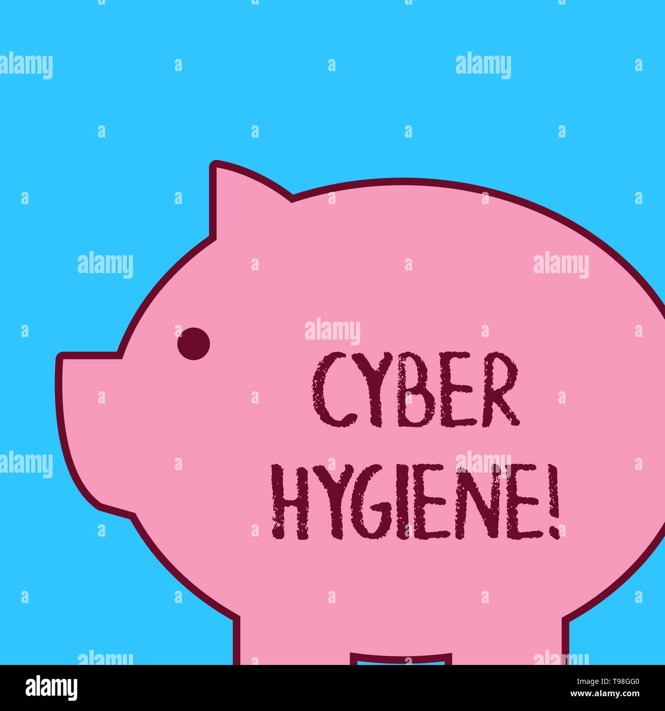 Testo della scrittura Cyber igiene. Foto concettuale passi che gli utenti di computer di adottare per migliorare la loro sicurezza informatica Foto Stock