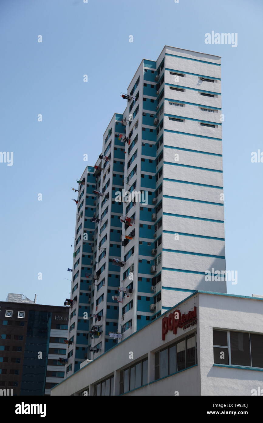 Edificio di appartamenti alto blocco, Singapore per il distretto centrale Foto Stock