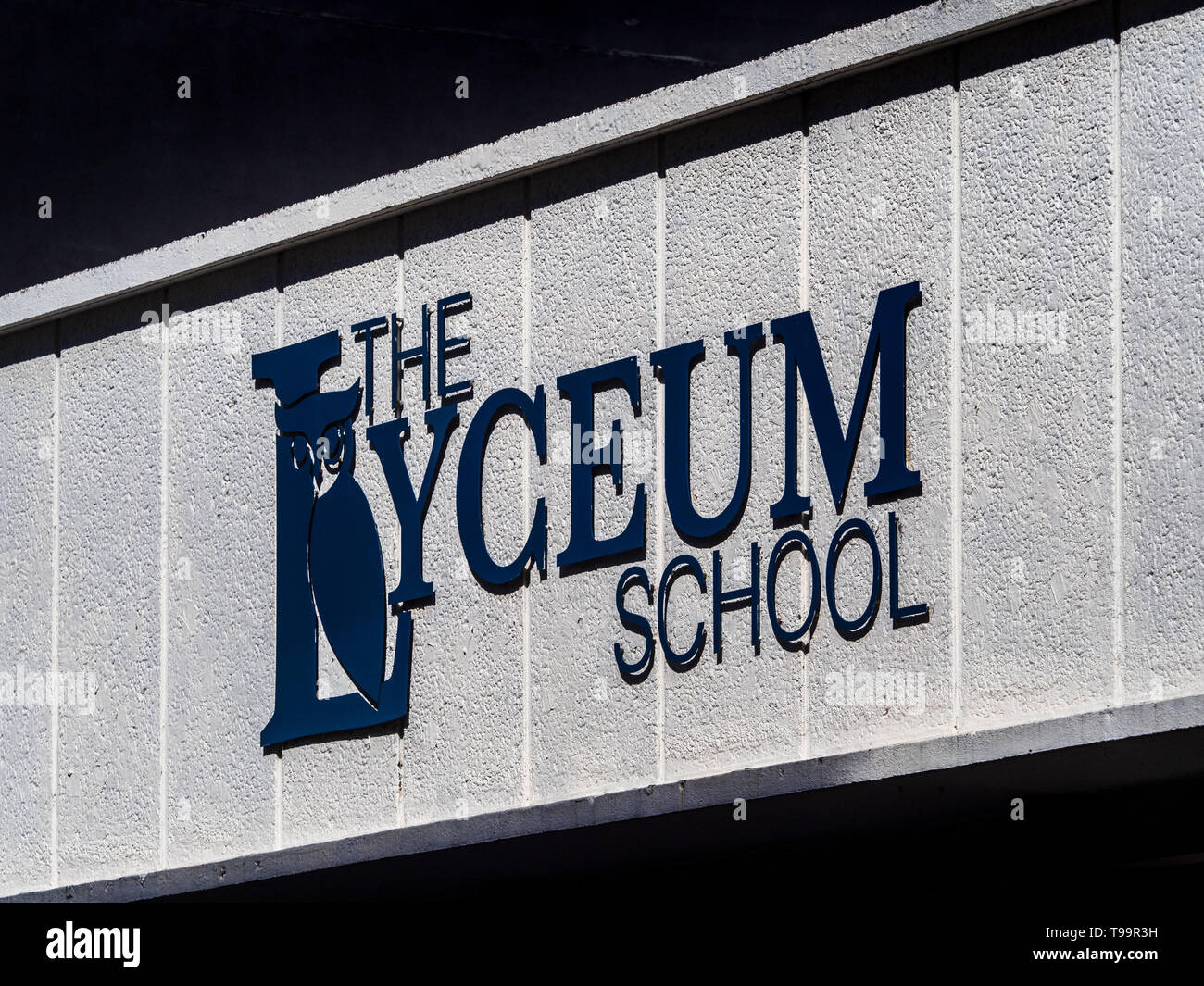 Liceo School London - Segno al di fuori del Liceo scuola, una scuola indipendente in Shoreditch Londra Centrale Foto Stock