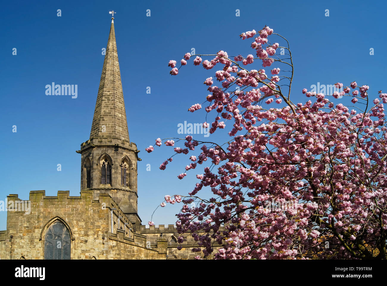 UK,Derbyshire,Peak District,Bakewell,Chiesa di Tutti i Santi Foto Stock