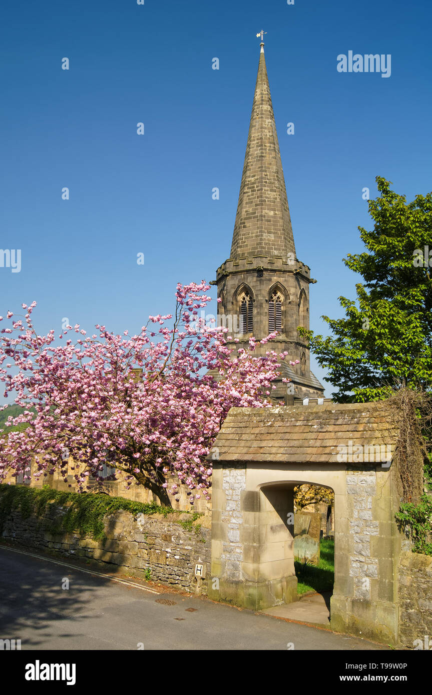 UK,Derbyshire,Peak District,Bakewell,Chiesa di Tutti i Santi Foto Stock