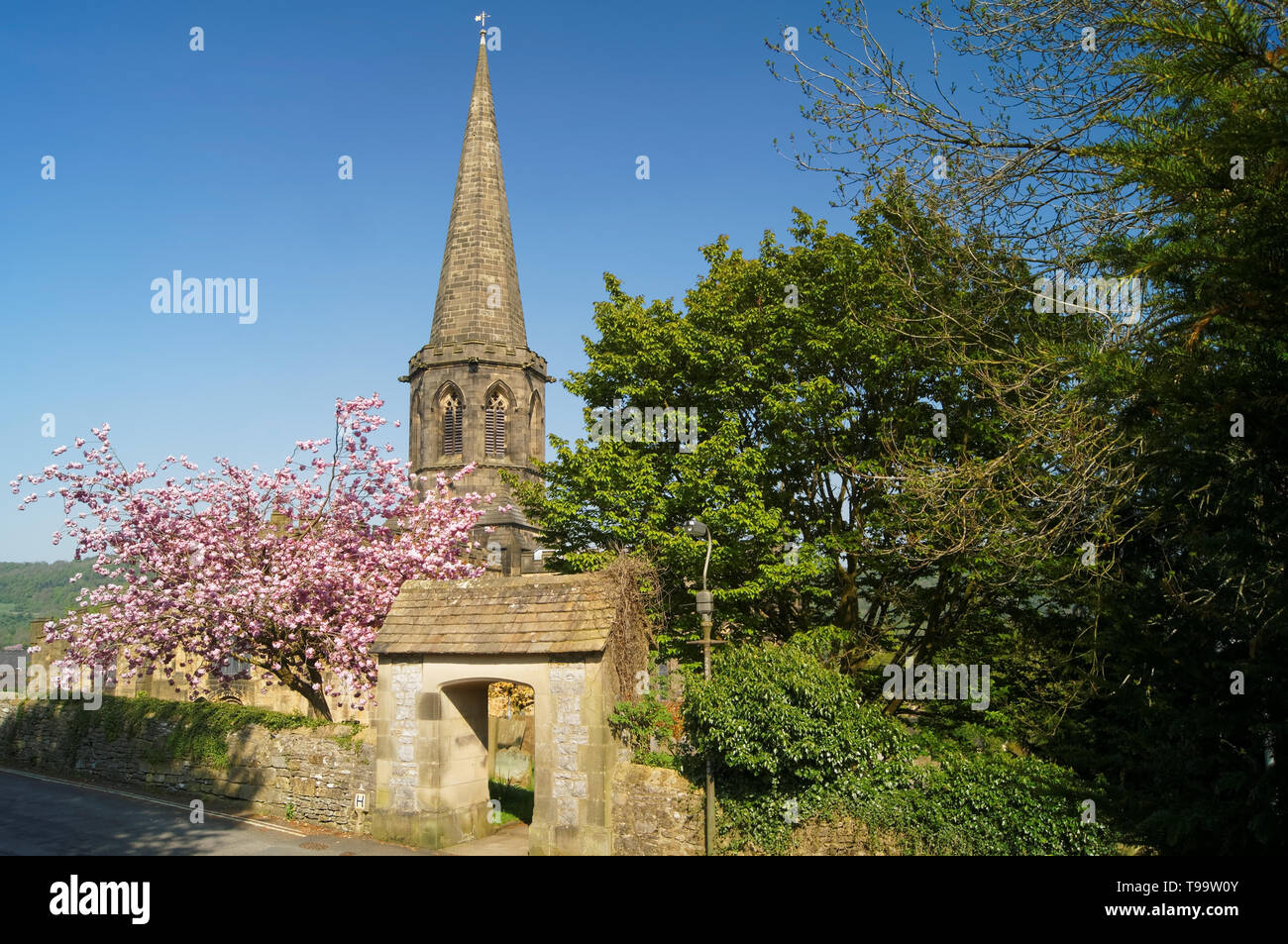 UK,Derbyshire,Peak District,Bakewell,Chiesa di Tutti i Santi Foto Stock