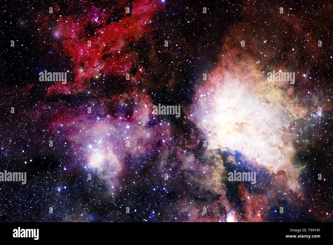 Nebulose una nube interstellare di polvere di stelle. Gli elementi di questa immagine fornita dalla NASA Foto Stock