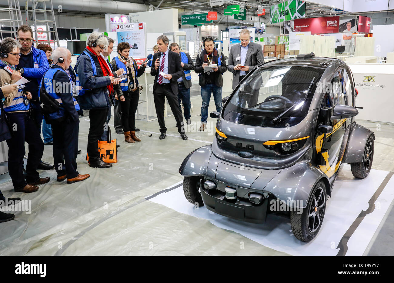 31.03.2019, Hannover, Renania settentrionale-Vestfalia, Germania - Hannover Messe, Leichtbau-Auto presso lo stand Leichtbau da Baden-Wuertemberg, qui sul pres Foto Stock