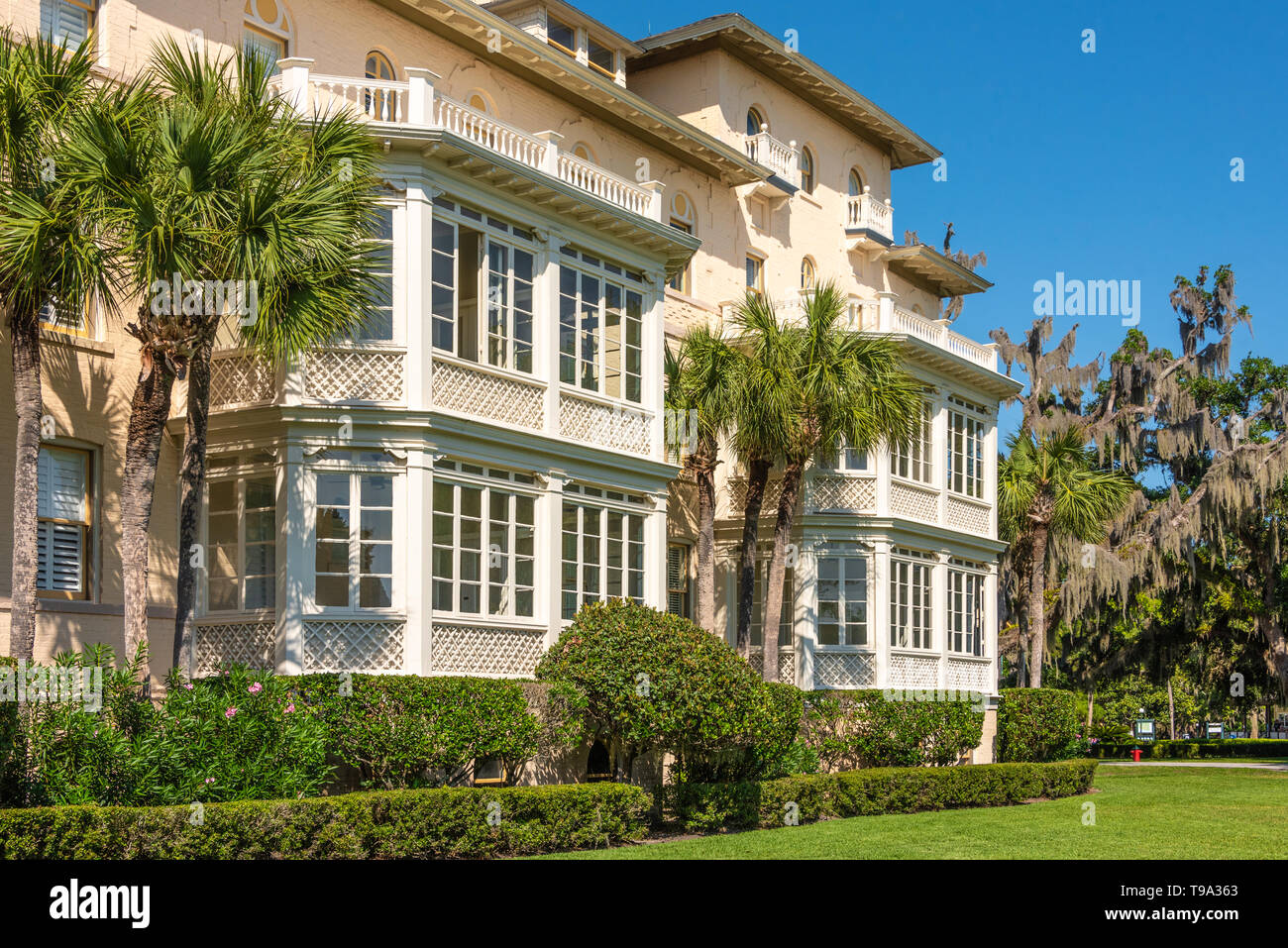 Jekyll Island Club Resort Hotel su Jekyll Island lungo la costa atlantica della Georgia del Sud. (USA) Foto Stock