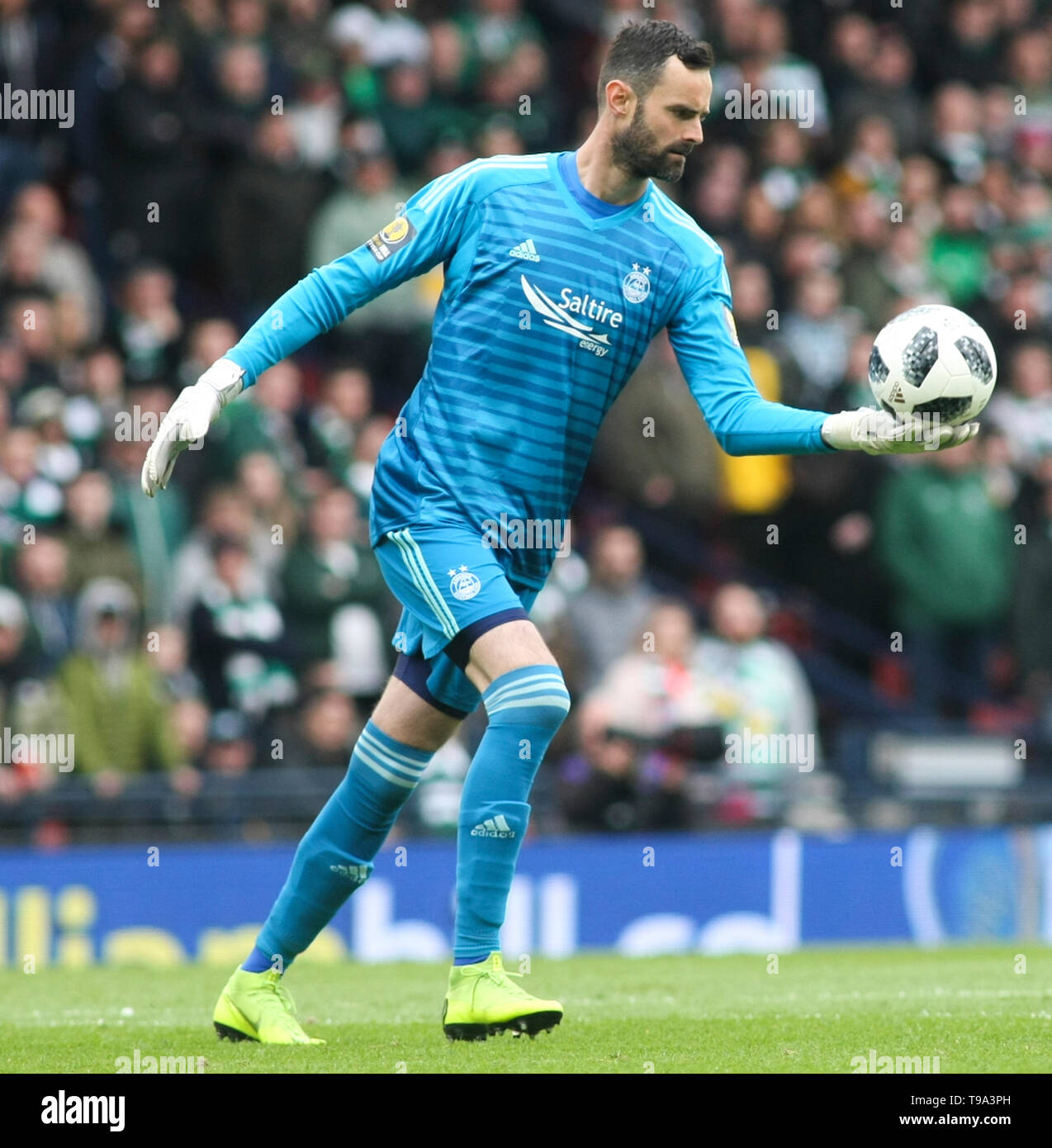 Glasgow, Scozia - aprile 14. Joe Lewis di Aberdeen durante la William Hill Coppa Scozzese semi finale tra Celtic e Aberdeen Foto Stock