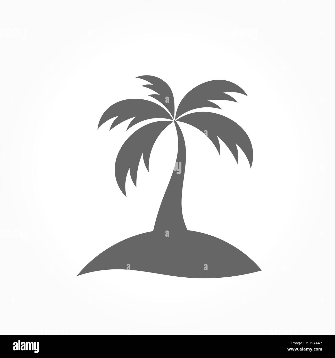 Palm tree icona. Illustrazione Vettoriale Illustrazione Vettoriale