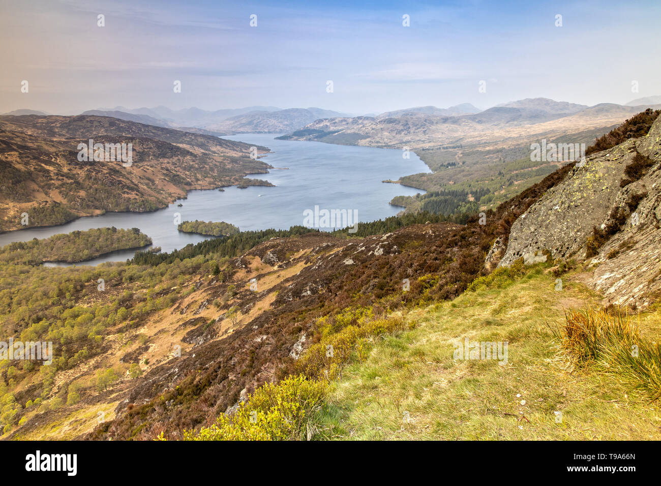 Panorama da ben un'an nelle Highlands della Scozia Foto Stock