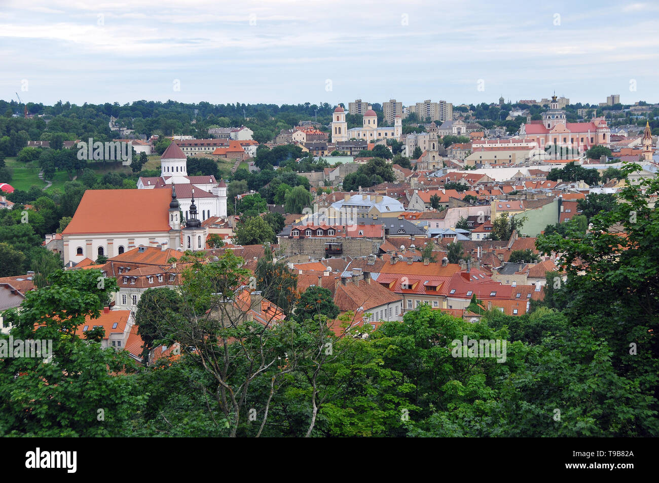 Vista di Vilnius, Lituania Foto Stock