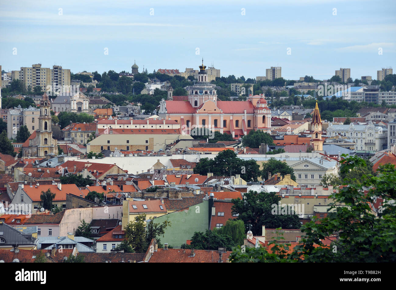 Vista di Vilnius, Lituania Foto Stock