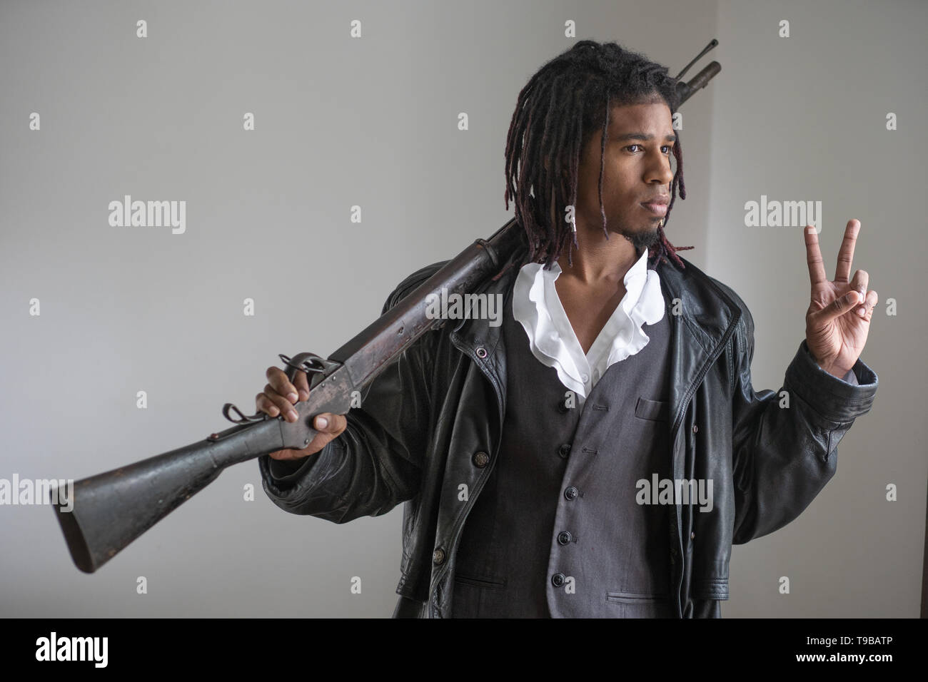 African American uomo in Philadelphia, 19 anni Foto Stock