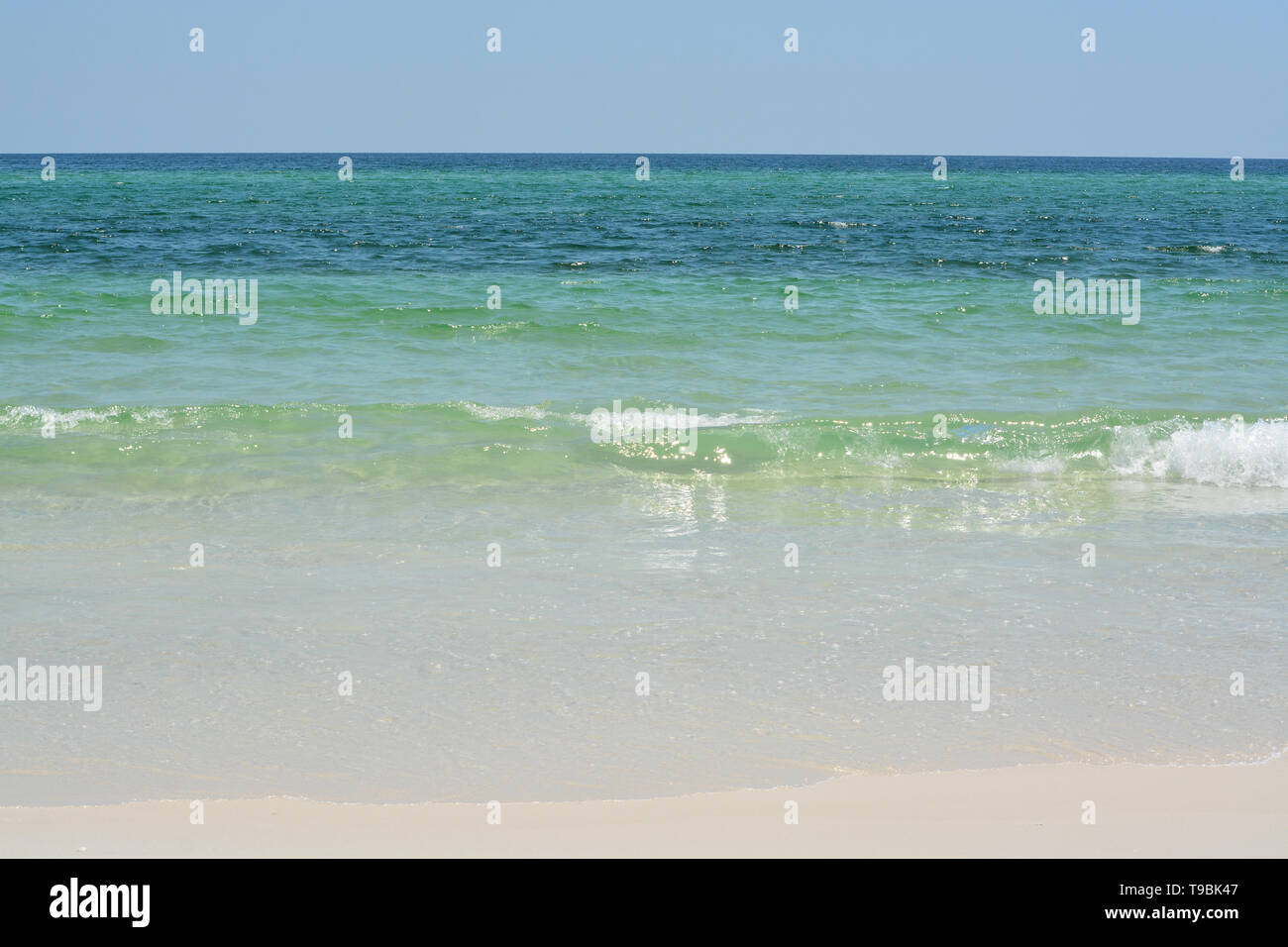 La spiaggia di Pensacola in Escambia County Florida, sul Golfo del Messico, STATI UNITI D'AMERICA Foto Stock