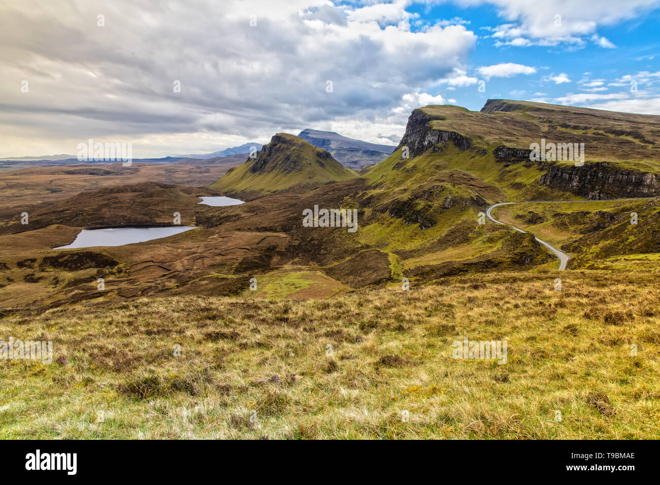 Impressione del Quiraing sull isola di Skye in Scozia Foto Stock