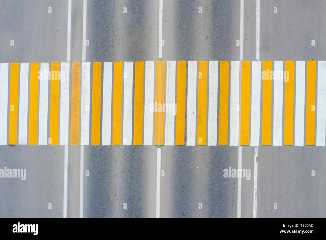 Crosswalk. Vista da sopra senza persone Foto Stock