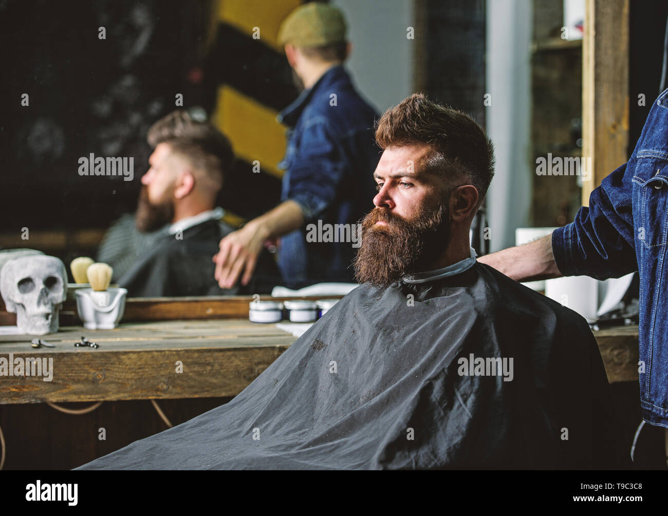 Mantella Nera Cappa Da Parrucchiere E Barbiere - Taglia Unisex Per Adulti E Bambini, Regolabile In Nylon Nero/Grigio Cappa Parrucchiere - Foto 5