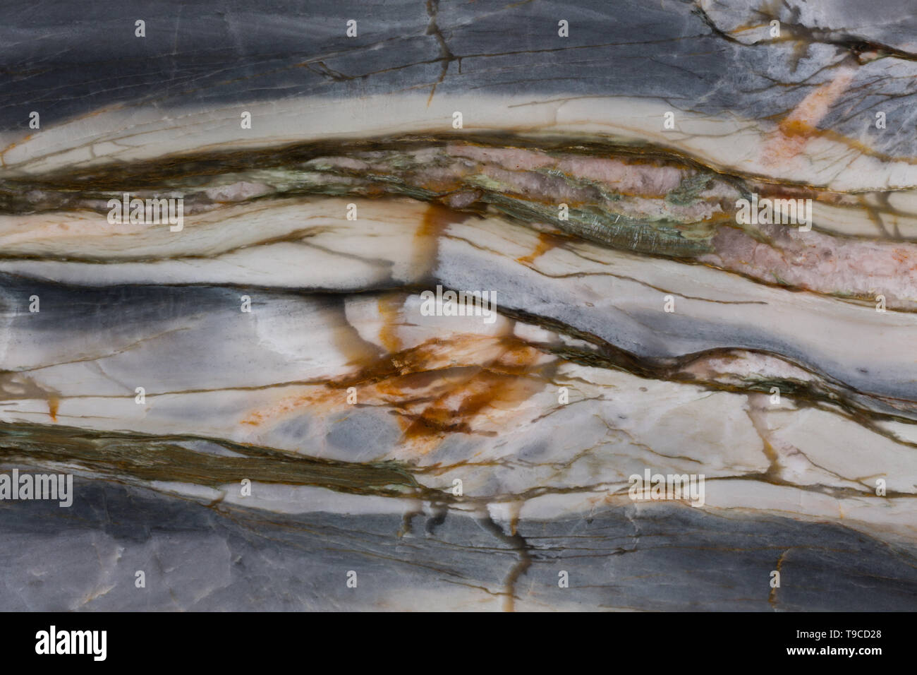 La superficie del marmo con sfumatura marrone, macro shot. Foto Stock