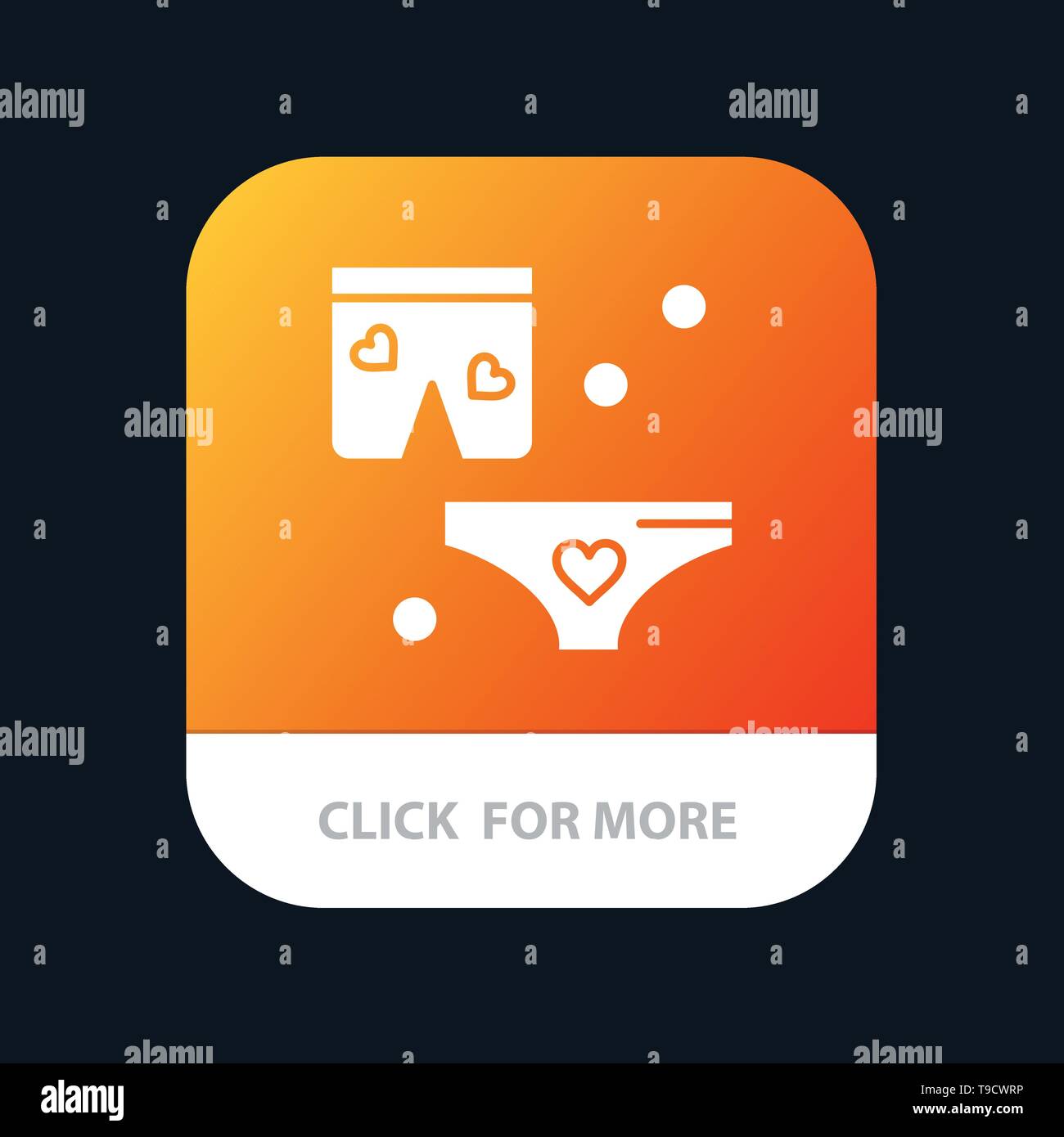 Scatti, amore, notte di nozze App Mobile pulsante. Android e IOS versione Glyph Illustrazione Vettoriale
