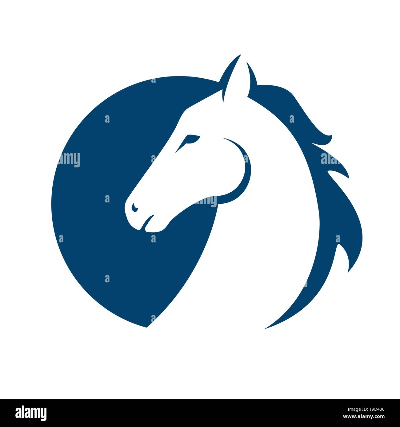 Cavallo modello Logo illustrazione vettoriale design Illustrazione Vettoriale