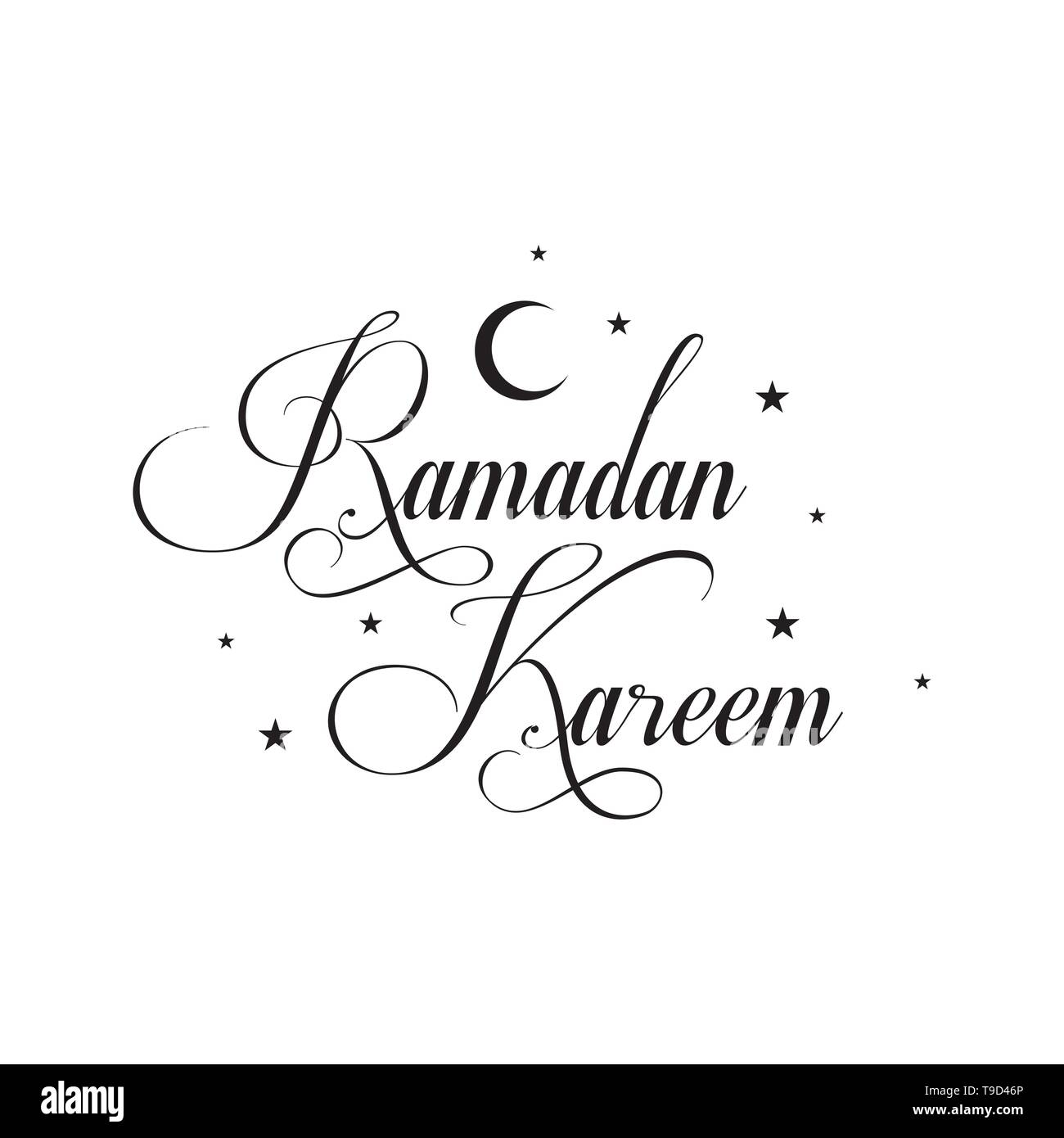 Il Ramadan KAREEM illustrazione vettoriale. Saluto islamico design moschea linea dome con pattern di arabo. Illustrazione Vettoriale