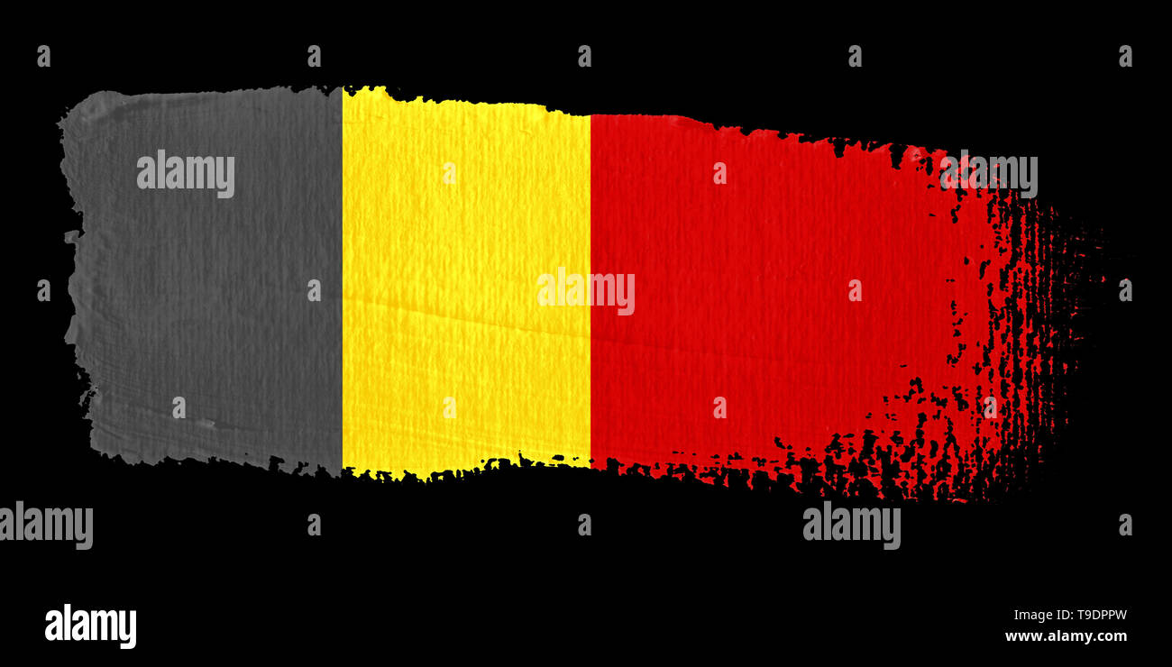 Spazzolata bandiera Belgio Foto Stock