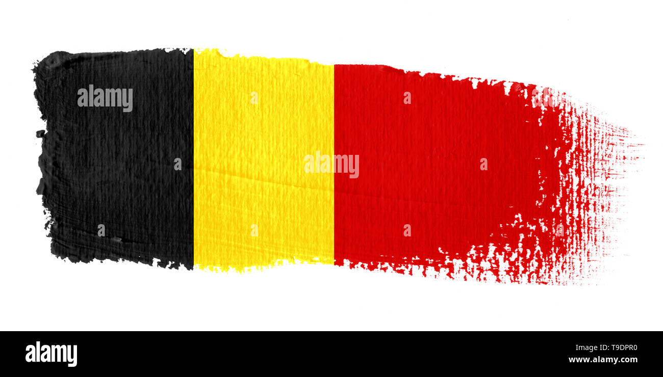 Spazzolata bandiera Belgio Foto Stock