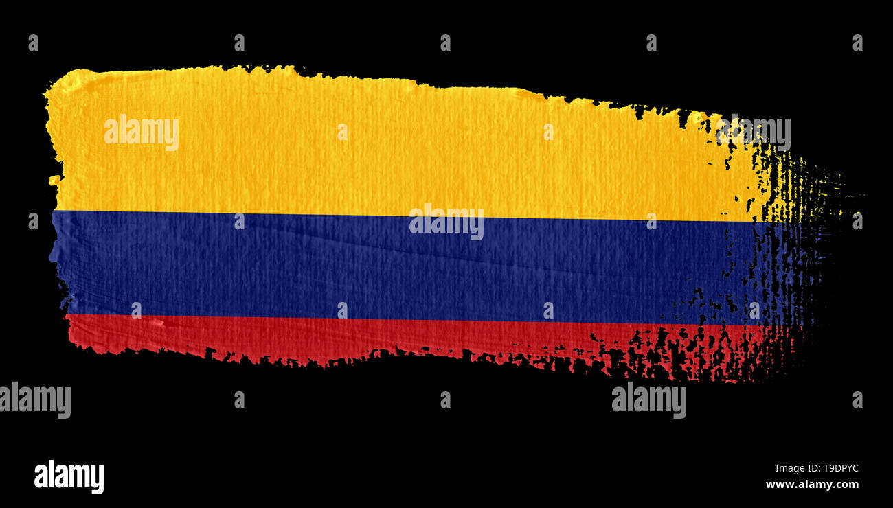 Spazzolata bandiera Colombia Foto Stock