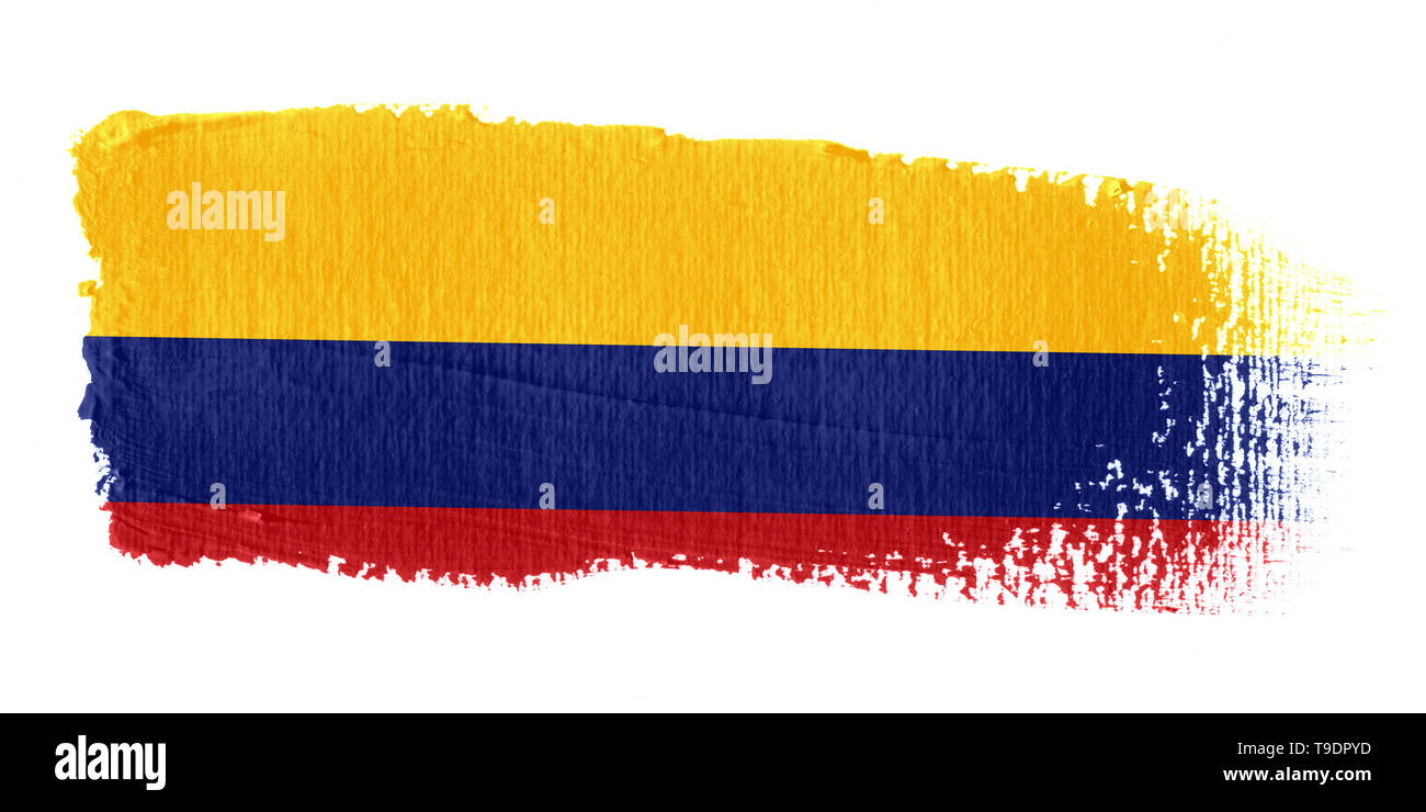 Spazzolata bandiera Colombia Foto Stock