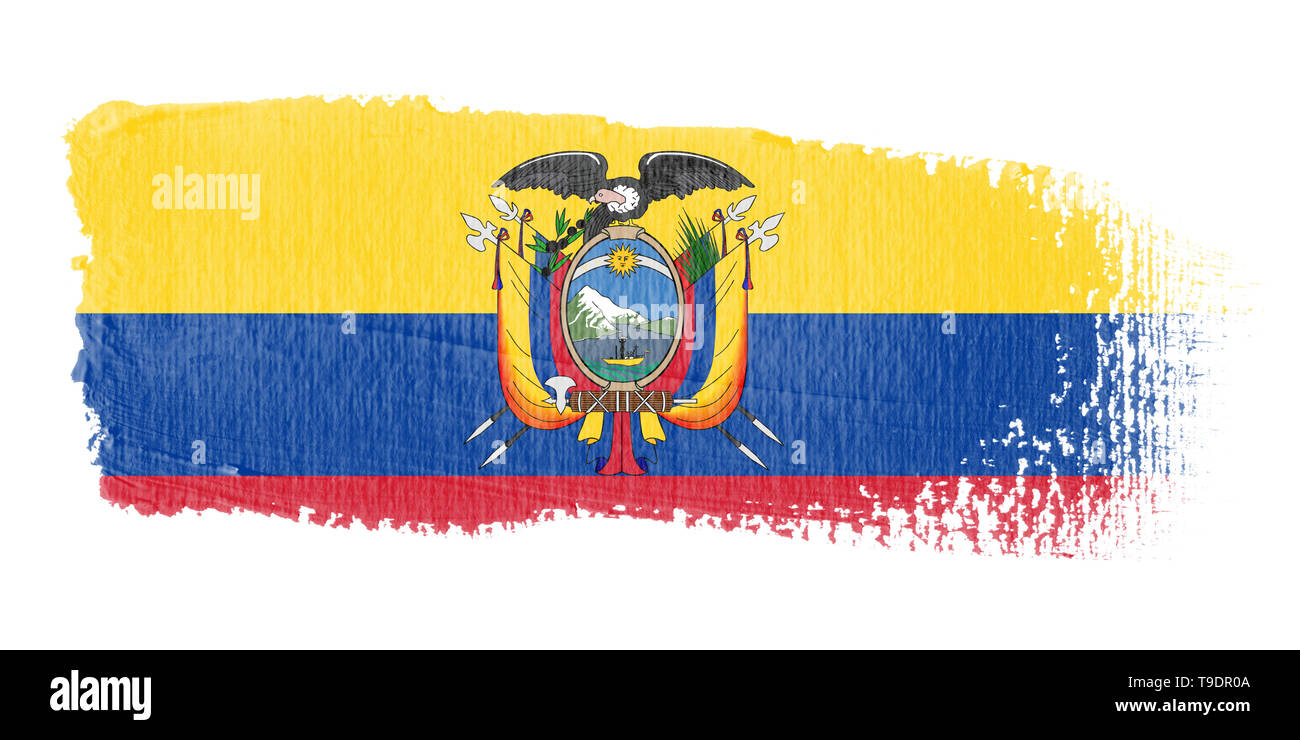 Spazzolata bandiera Ecuador Foto Stock