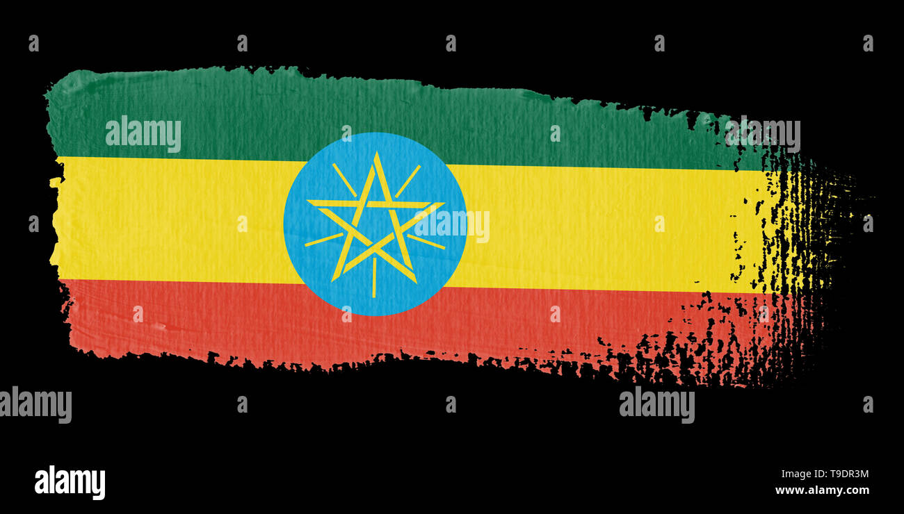 Spazzolata bandiera Etiopia Foto Stock