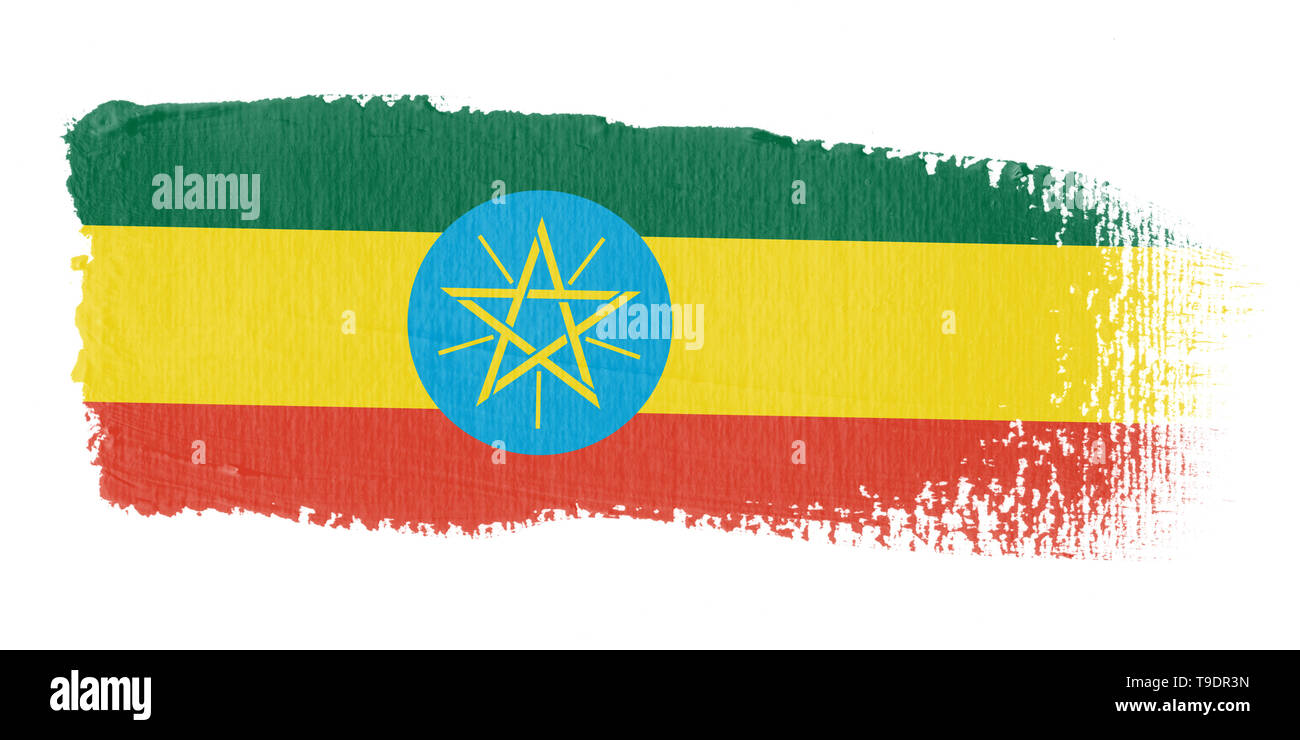 Spazzolata bandiera Etiopia Foto Stock